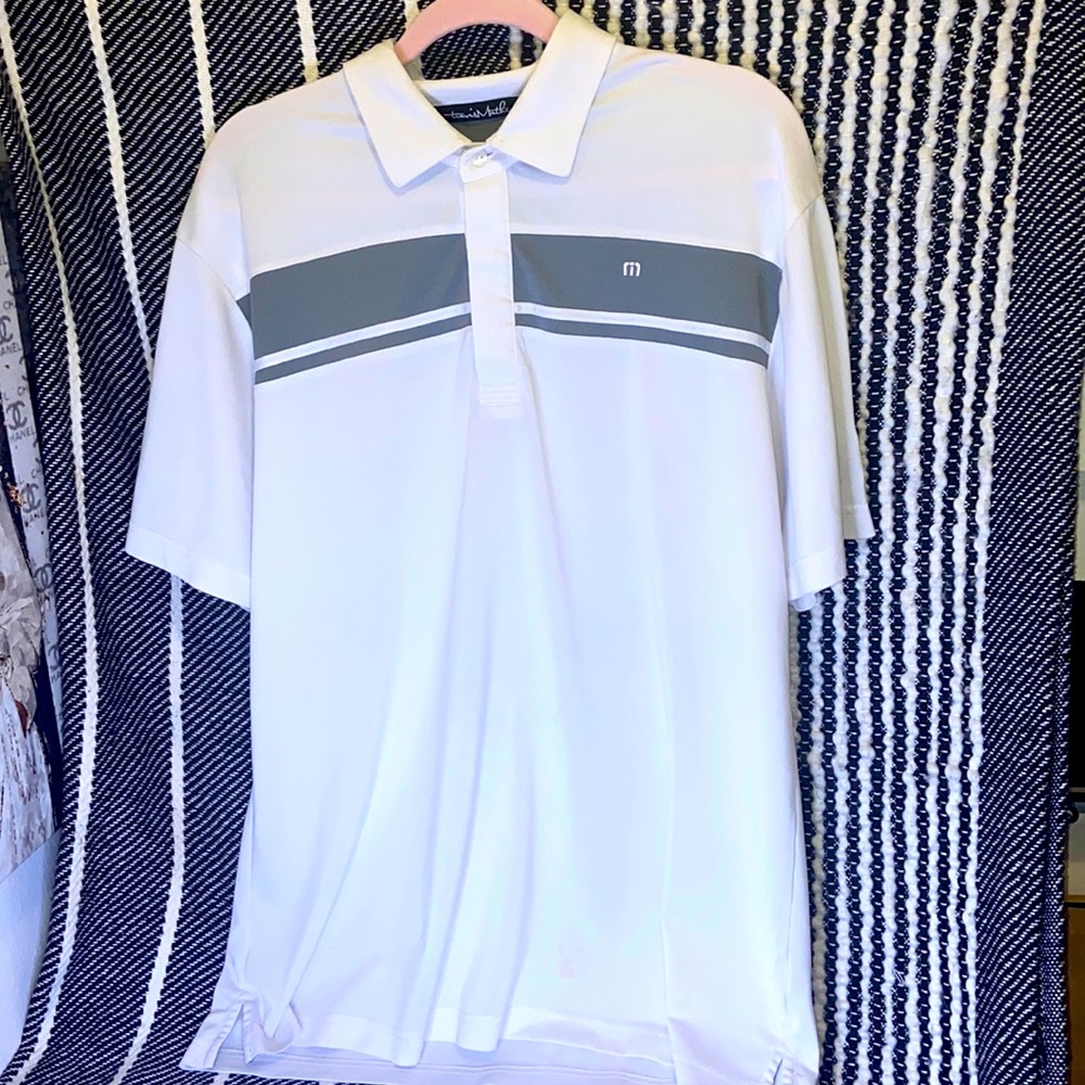 Travis Mathew golf polo.